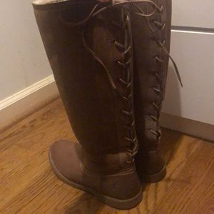 Frye fur lined boots